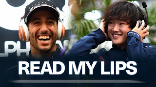 Daniel Ricciardo & Yuki Tsunoda | READ MY LIPS CHALLENGE!