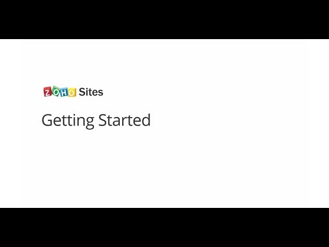 Видео Zoho Sites