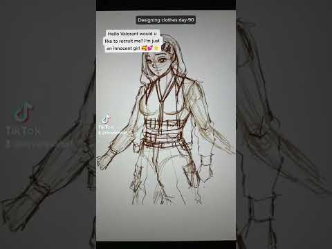 Valorant agent design lol | Designing clothes day-90 #shorts #techwear #warcore #art #riotgames