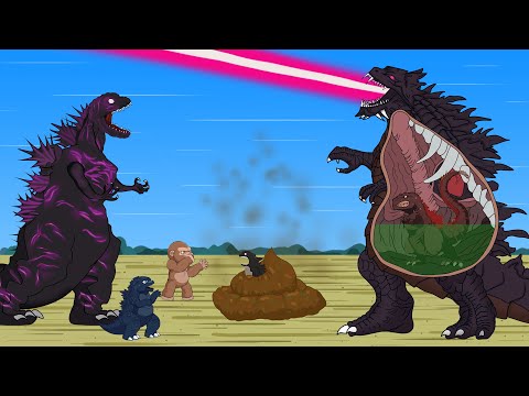 Rescue SHIN GODZILLA EARTH From GODZILLA & KONG: The Battle Against Digestive System - FUNNY CARTOON