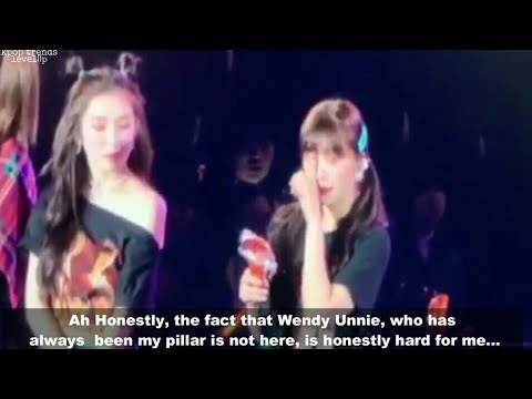 [Eng Sub] Red Velvet's Joy Crying When Talking About Wendy (La Rouge Arena Tour In Osaka 20200123)