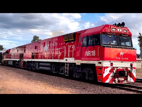 Australian Trains: The Ghan, Darwin Bound, Arrives at Port Augusta
