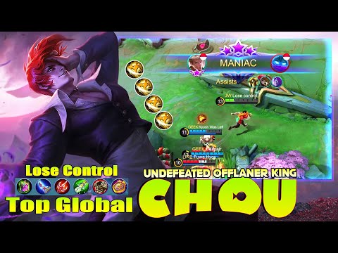 Chou Maniac Nonstop Ganking Gameplay by Lose Control ~ Mobile Legends
