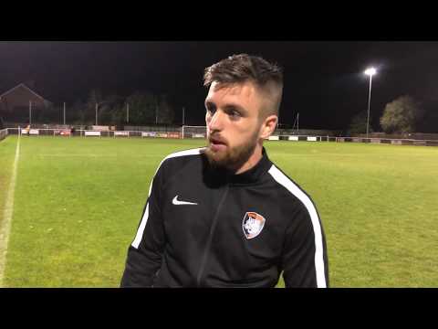 U21’s | Ryan Hall reacts to the late win against Staveley Miners Welfare.