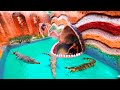 Unbelievable Build Swimming Pool Water Slide Crocodile Around The Secret Underground House