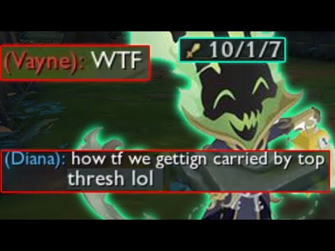 Vayne Top Doesn't know how Thresh Top Killed Her - AD Thresh Top - League Ranked Off Meta