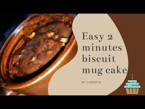 EASY CHOCOLATE BISCUIT MUG CAKE IN JUST 2 MINUTES