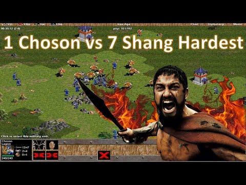 1 Choson vs 7 Shang Hardest - Đế chế 1 - Age of empire 1 - 16/10/2021