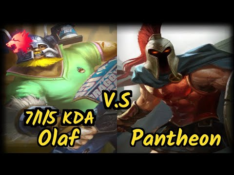 Akaadian (OLAF) vs PANTHEON - 7/1/5 KDA JUNGLE GAMEPLAY - NA Ranked DIAMOND