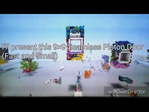 #Minecraft【Minecraft】Fast and Small 9×9 Seamless Piston Door【Showcase】