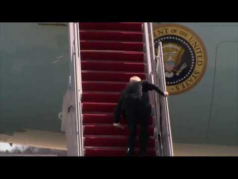 Joe Biden Falls Set To Yakety Sax - Benny Hill Music