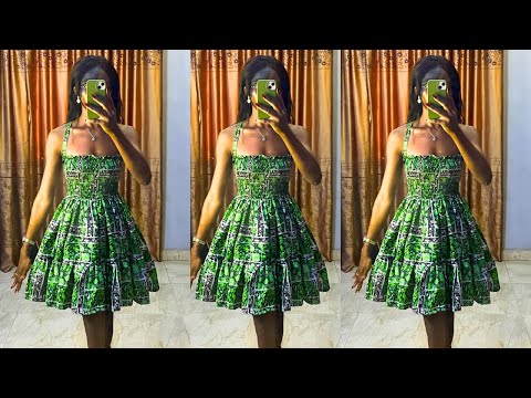 How To Cut and Sew Tube Dress / Strapless Dress / Smokey Tube Dress With Gathers For Beginners