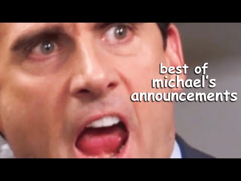 michael scott making announcements for 10 minutes straight | The Office US | Comedy Bites