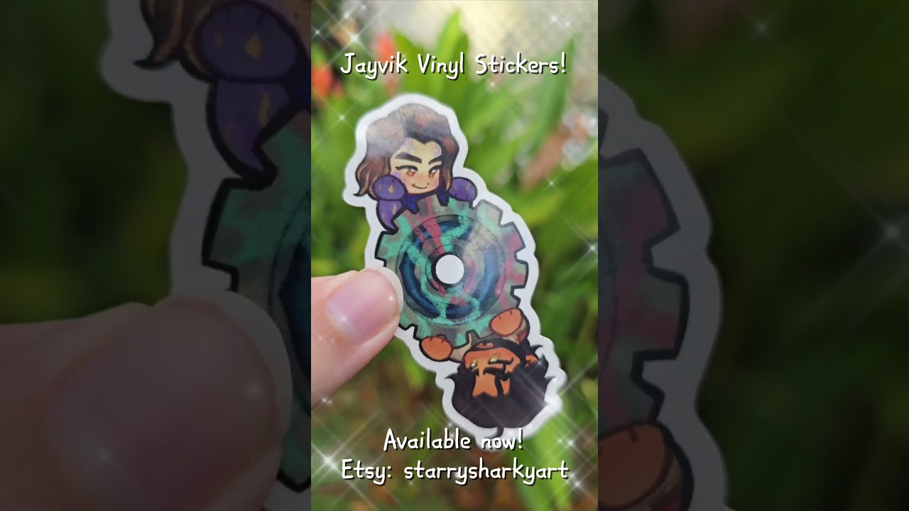 Shop update! New jayvik stickers ˘ᗜ˘ #arcane #jayvik #sticker