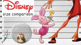 🏰 Disney Cartoon Giants: Satisfying Size Comparison! #Disney #SizeComparison