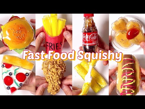 DIY Fast Food 🍔🍟🥤🍕🍗🌭🧀🍗 Squishy with Nano Tape Series!
