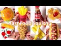 패스트푸드 🍔🍟🥤🍕🍗🌭🧀🍗 말랑이 모아보기 - DIY Fast Food Squishy with Nano Tape Series!