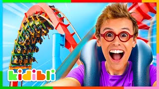 Let's ride Roller Coasters at the Theme Park! | Fun Educational Videos for Kids | Kidibli