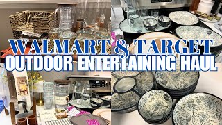PATIO OUTDOOR ENTERTAINING HAUL - DISHES & SERVING WARE - WALMART, TARGET AND POP SHELF