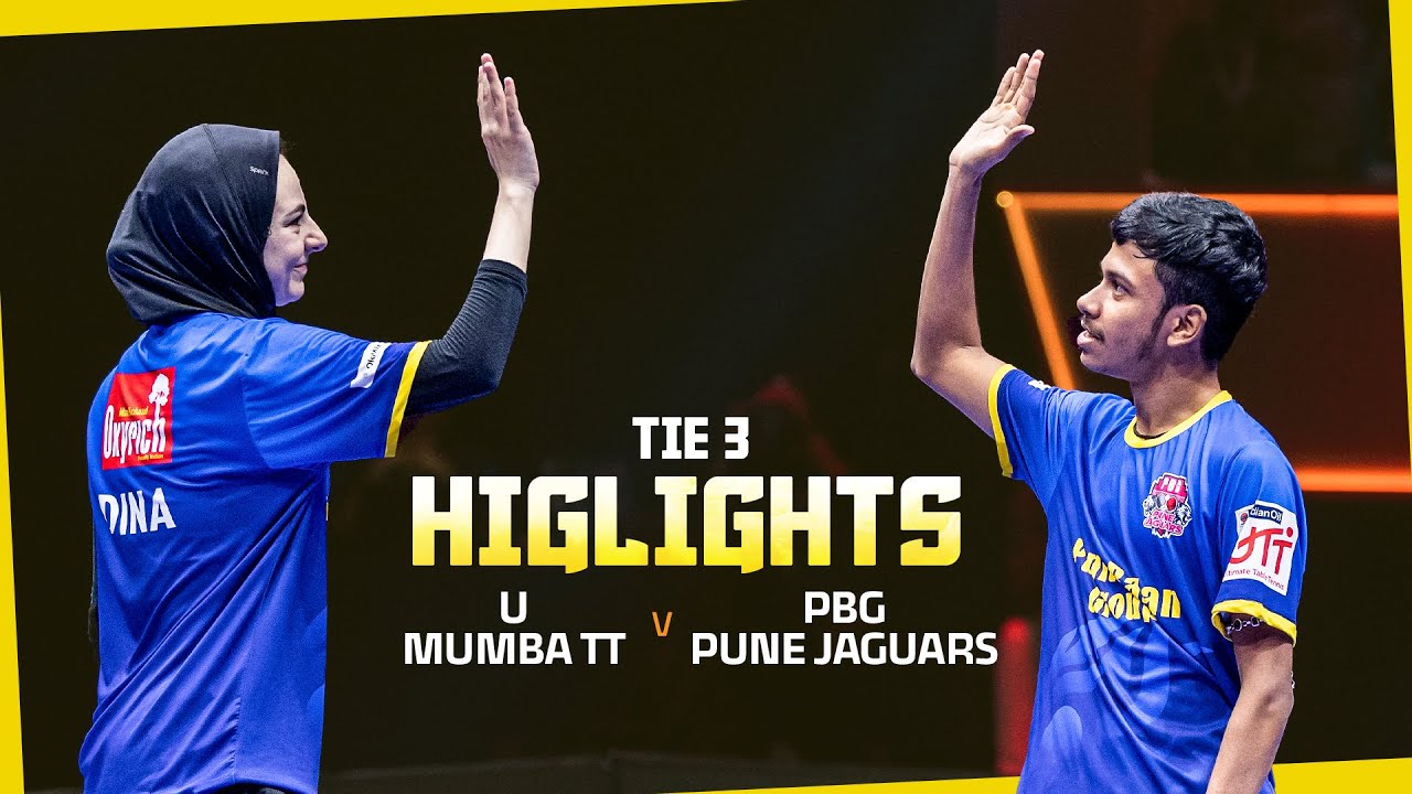 U Mumba TT vs PBG Pune Jaguars | IndianOil UTT Season 6 | Tie 3 - Highlights