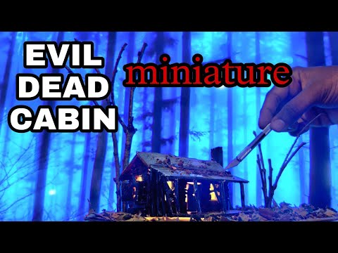 Miniature Evil Dead Cabin| Evid Dead diorama #horrorstory #abandoned #miniature #haunted #haunted