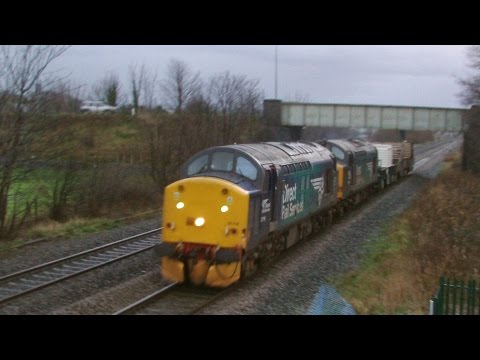 Prestatyn 15.1.2016 - DRS 37716 & 37609 on Valley flasks - class 37