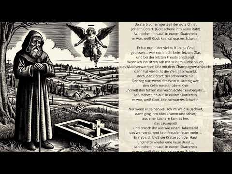 Nachruf den armen Bruder Jean Cotart- François Villon mit Ki vertont Metalmix Übersetzung Zech 1931