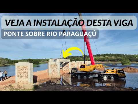 VEJA como FOI a INSTALAÇÃO das primeiras VIGAS da Ponte Itaetê/Boa Vista de Tupim BA