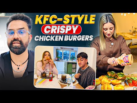 KFC-Style Crispy Chicken Burgers at Home 🍔 + Emir’s Matcha Tea Recipe! 