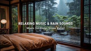 Fall Into Sleep with Rainy Night Bedroom Ambience | Soft Piano Music for Deep Sleep, Relaxation