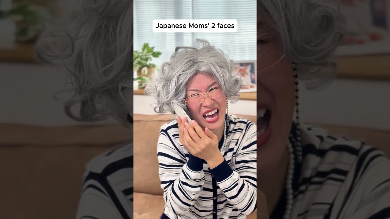 Japanese moms' 2 faces 😂 #japaneseculture #japan #comedy #japan
