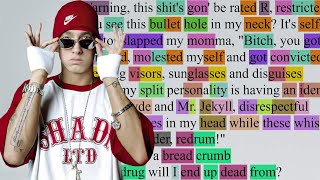 Eminem - Low Down, Dirty (Rhyme Scheme) Highlighted