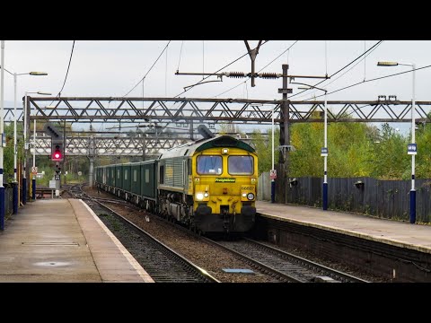 Freightliner Class 66 No. 66607 on 6Z92 Tunstead - Northampton C.Y @ Guide Bridge on 21.10.20 - HD