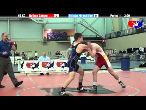 Nathan Coburn vs. Alejandro Michael Mioni at 2013 ASICS University Nationals - GR