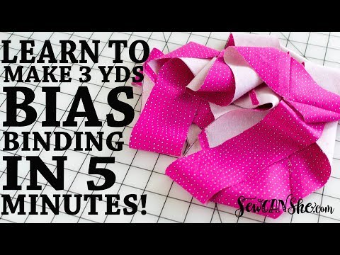 DIY Continuous Bias Binding - Super Fast Sewing Tutorial!
