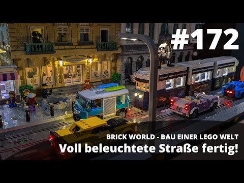 Fully illuminated street area with wirelessly placeable vehicles - BRICK WORLD LEGO® UPDATE (172)