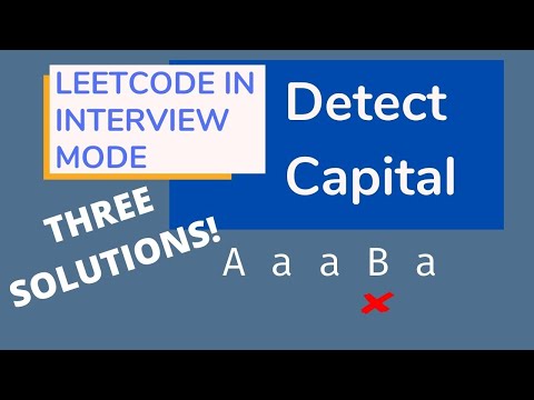 Detect Capital Leetcode Interview Coding Challenge Java Brains