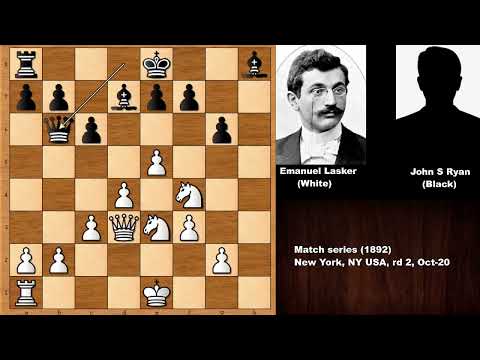 Emanuel Lasker vs John S Ryan - New York (1892)