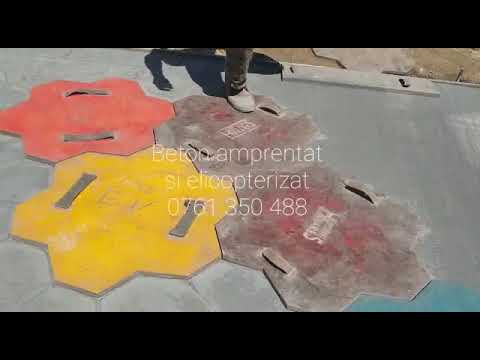 Beton amprentat și elicopterizat 0761 350 488, Vadu Lat,Giurgiu. Ciment decorativ, beton