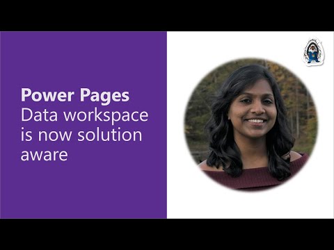 Power Pages Data workspace is now solution aware - YouTube