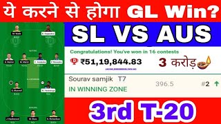 SL VS AUS DREAM11 T20 CRICKET MATCH PREDICTION Sri Lanka versus Australia T20 match