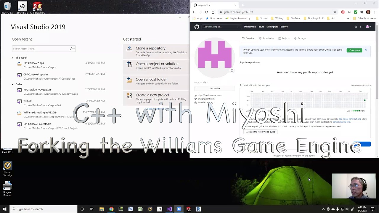 C++ with Miyoshi - Forking A GitHub repository