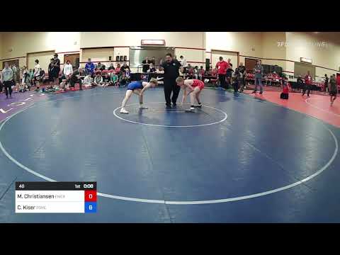 48 Lbs Consi Of 16 #2 - Monty Christiansen, Emery All Stars Vs Christopher Kiser, Ponca City Wildc