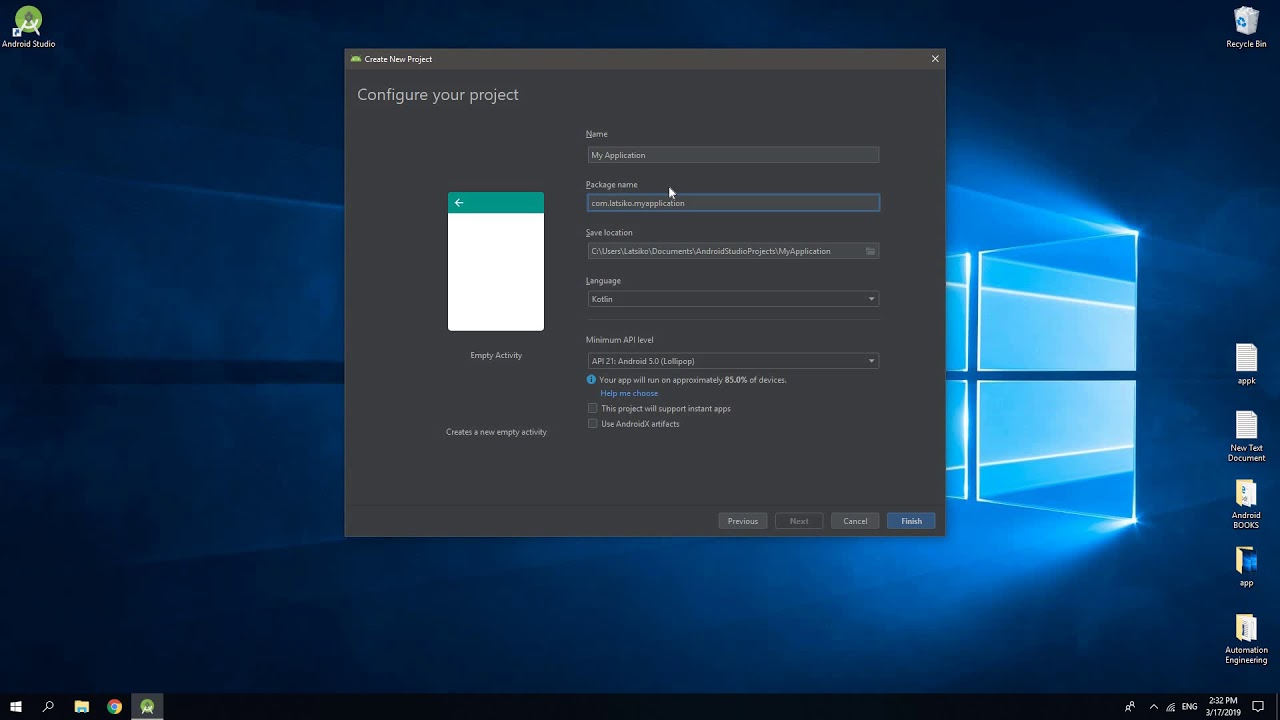 Android App Development 3  - Setting up your project