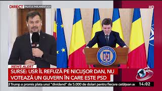 Surse: USR îl refuză pe Nicuşor Dan, nu votează un guvern în care este PSD