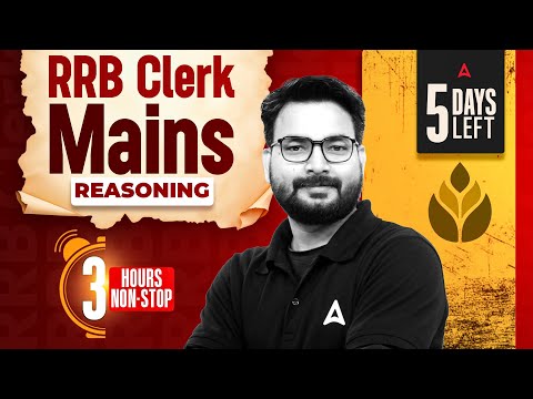 RRB Clerk Mains Reasoning | 3 Hours Non-Stop Marathon | Complete Reasoning Revision | By Saurav Sir