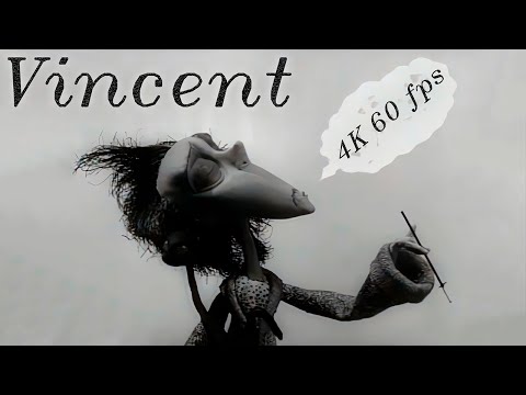 Vincent 1982 Tim Burton Short Film  Upscaled AI [4K 60 fps]