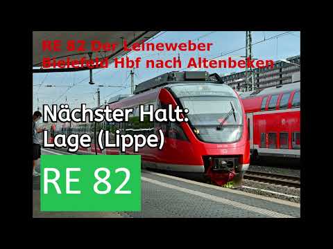 | DB Regio NRW | RE 82 Der Leineweber | Bielefeld Hbf nach Altenbeken