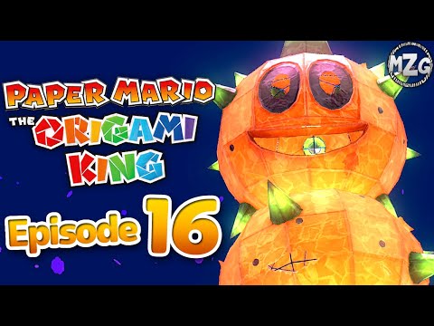 Paper Mario: The Origami King Gameplay Part 16 - Giant Pokey Boss! Shroom City!