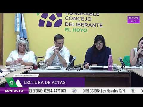 Emisión en directo del Concejo Deliberante de El Hoyo